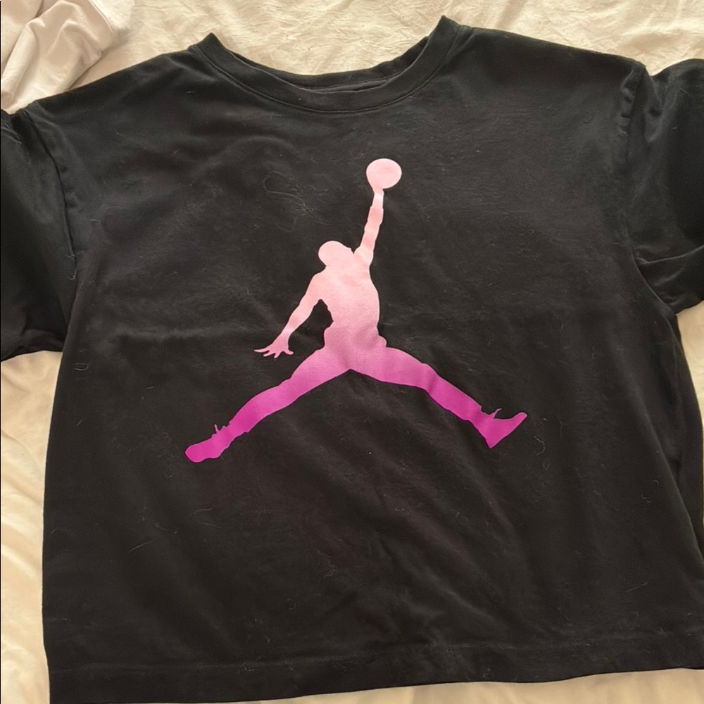 Kids Black Shirt with Pink Graphic